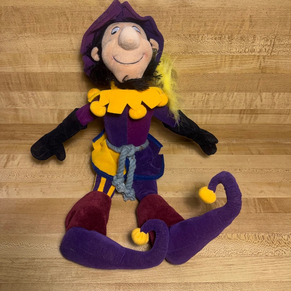 Vintage Disney Parks Clopin Jester Plush Hunchback of Notre Dame Vintage Purple